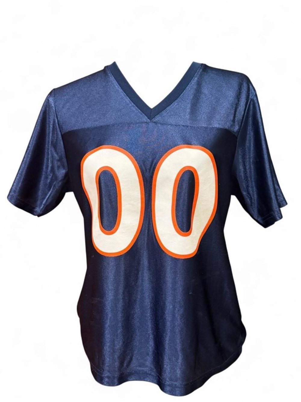 Women’s  Navy Blue Denver Broncos V-Neck NFL Football Jersey Top